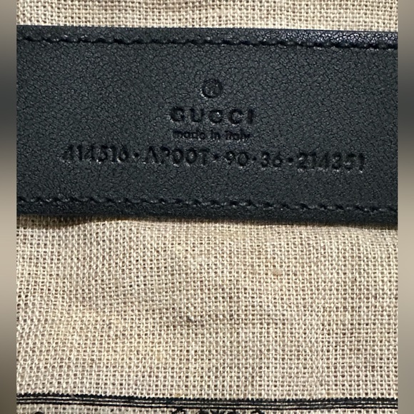 GUCCI LEATHER BELT WITH DOUBLE G BUCKLE - Picture 4 of 9